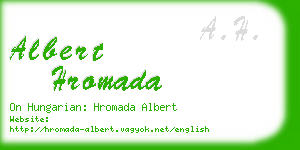 albert hromada business card